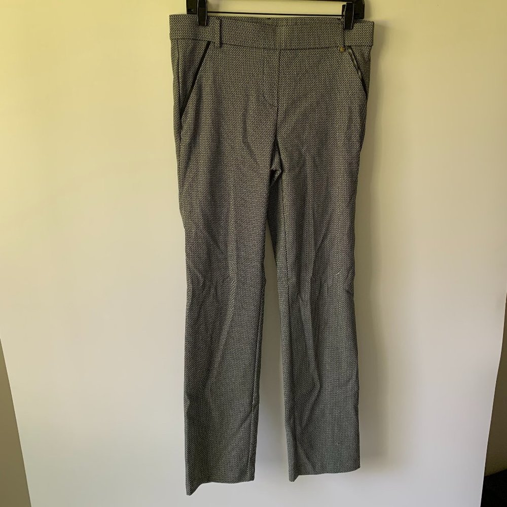 Rafaella Stretch Faux Leather Trim Dress Pants
